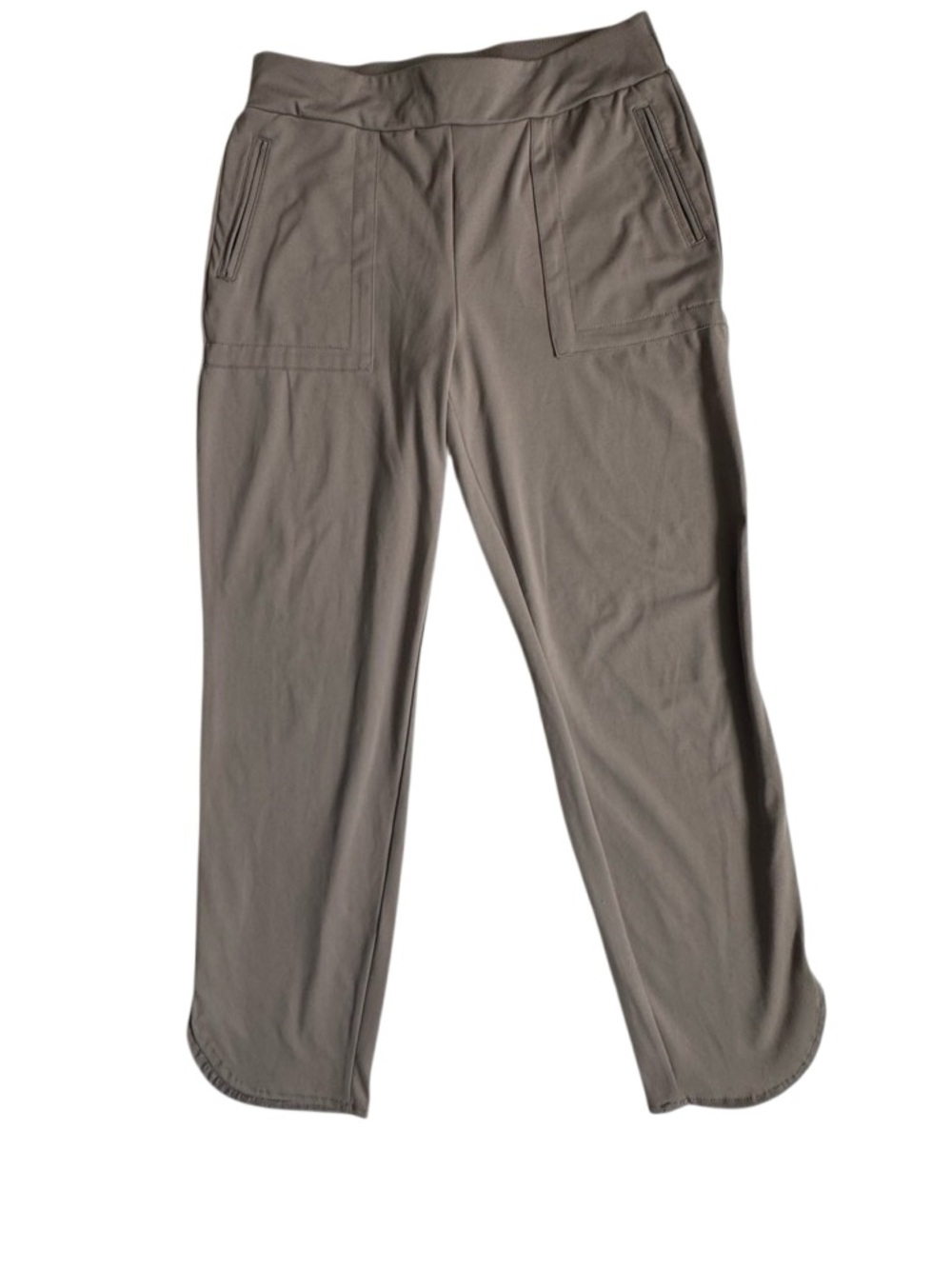 Rachel Zoe Women's Gray Jogger-Style Stretch Pants Cropped SZ M